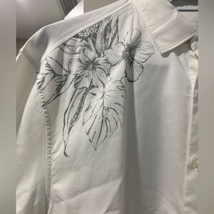 Tommy Bahama Floral White Men's Shirt xl